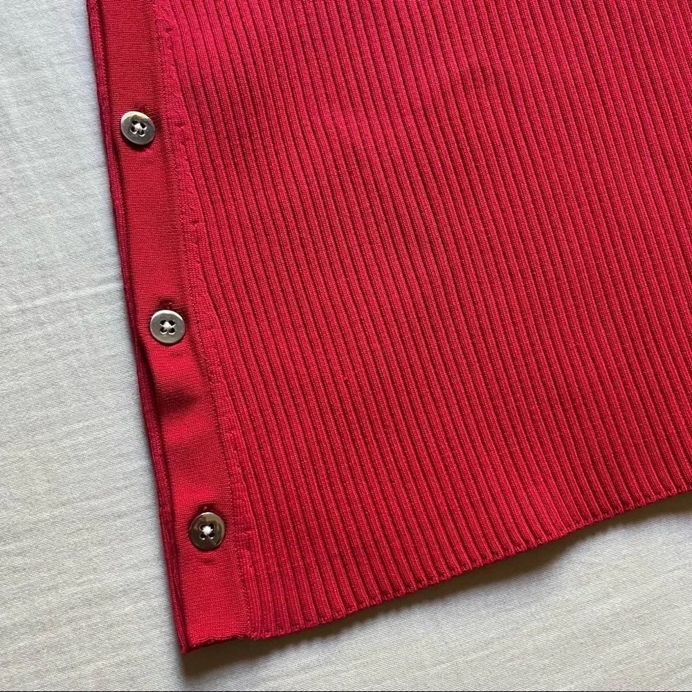 C/MEO Collective Red Ribbed Button-Side Mini Dress - Picture 2 of 4